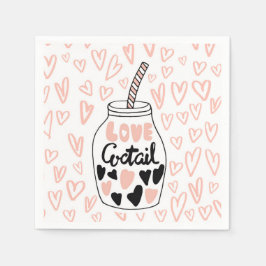 Perfekt Valentines Cocktail Napkin Serviette