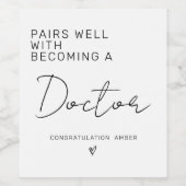 Perfekt, wenn Sie Doktorand werden Weinetikett (Einzelnes Label)