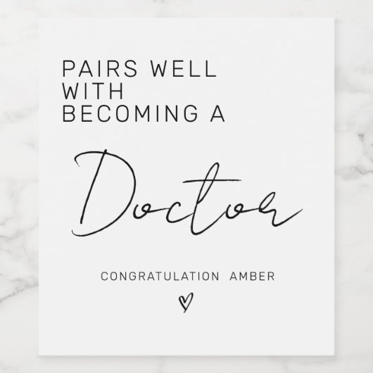 Perfekt, wenn Sie Doktorand werden Weinetikett (Einzelnes Label)