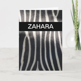 Perfekt Zebra drucken Personalisierte Bezeichnung Karte
