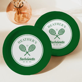 Perfekt zum letzten Swing Tennis Bachelorette Pappteller