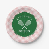 Perfekt zum letzten Swing Tennis Bachelorette Pappteller (Vorderseite)