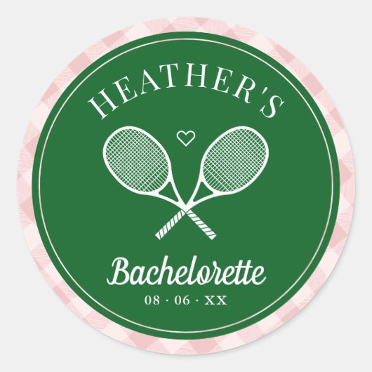 Perfekt zum letzten Swing Tennis Bachelorette Runder Aufkleber (Vorderseite)