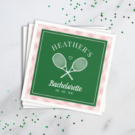 Perfekt zum letzten Swing Tennis Bachelorette Serviette