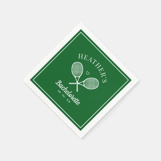 Perfekt zum letzten Swing Tennis Bachelorette Serviette (Ecke)