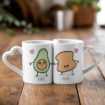 Perfekt zusammen Kawaii Avo auf Toast Paare Liebestassen<br><div class="desc">Perfect Together Kawaii Avo on Toast Couples Coffee Tasse Set - Um Ihnen und Ihrer anderen Hälfte dabei zu helfen, im Leben des anderen zu sein, präsentieren wir Ihnen eine brandneue Designkollektion. Jede Tasse verfügt über einen Halb-Kawaii-Avocado gepaart mit dem perfekt passenden Toast. Mit dem Satz "perfekt zusammen". Im Sprichwort,...</div>
