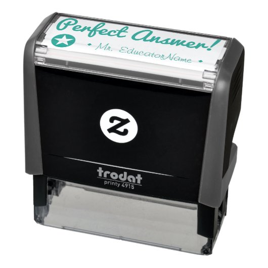 "Perfekte Antwort!" + Name des Erziehers Stempel (Produkt)