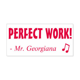 "PERFEKTE ARBEIT!" Briefmarke aus Kautschuk Permastempel