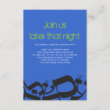 PERFEKTE BALANCE Bar Bat Mitzvah Party Card