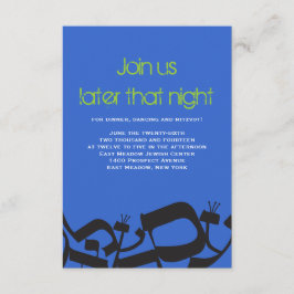 PERFEKTE BALANCE Bar Bat Mitzvah Party Card Einladung