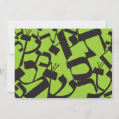 PERFEKTE BALANCE Bar-Schläger Mitzvah Einladung (Rückseite)