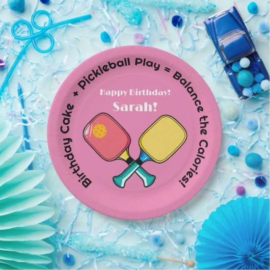 😍 Perfekte Balance - Pickleball Pappteller (Party)