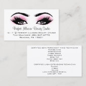 Perfekte Beauty Services Rosa Lash Makeup Visitenkarte (Vorne/Hinten)