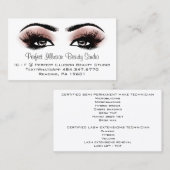 Perfekte Beauty Studio Services Lashes Rose Visitenkarte (Vorne/Hinten)