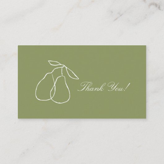 Perfekte Birne Modernes Brautparty Rezept Begleitkarte (Rückseite)