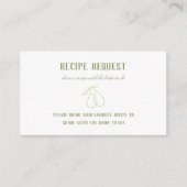 Perfekte Birne Modernes Brautparty Rezept Begleitkarte (Vorderseite)