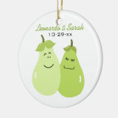 Perfekte Birnen-Paar-Kreis-Gewohnheits-Verzierung Keramik Ornament (Links)