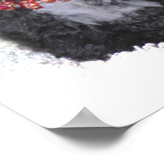 Perfekte Black Toy Poodle Puppy Poster (Ecke)