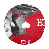 Perfekte Catch Wedding Verlobung Save the Date Baseball (Rückseite)