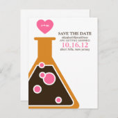 Perfekte Chemie-Hochzeit rettet das Datum Ankündigungspostkarte (Vorne/Hinten)