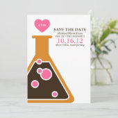 Perfekte Chemie-Hochzeit rettet das Datum Einladung (Stehend Vorderseite)