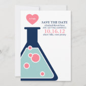 Perfekte Chemie-Hochzeit rettet das Datum Save The Date (Vorderseite)