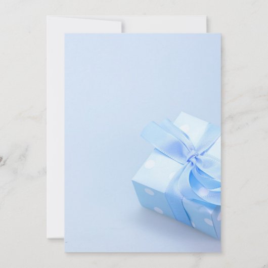 Perfekte, Coole, blaue Einladung (Rückseite)