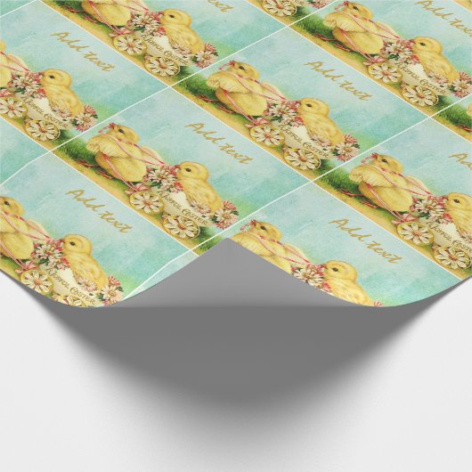 Perfekte, Coole Osterfeier Vintag Geschenkpapier (Ecke)