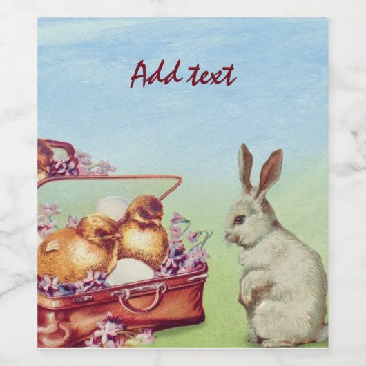 Perfekte, Coole Osterfeier Vintag Weinetikett (Einzelnes Label)