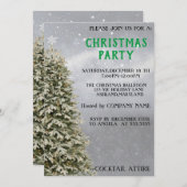 Perfekte, Coole, weihnachtliche Pinienbäume - Einl Einladung (Vorne/Hinten)