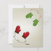 Perfekte, Coole Weihnachtshandschuhe Feiertagskarte (Rückseite)