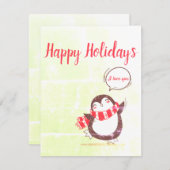 Perfekte, Coole Weihnachtskarte Feiertagskarte (Vorne/Hinten)