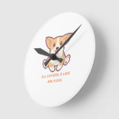 Perfekte Designs für Hunde-Liebhaber und Haustier- Runde Wanduhr (Winkel)
