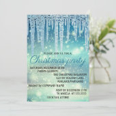 Perfekte, elegante, blaue Weihnachtseinladung Einladung (Stehend Vorderseite)