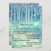 Perfekte, elegante, blaue Weihnachtseinladung Einladung (Vorne/Hinten)