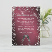 Perfekte, elegante, Funkelnd Weihnachten Einladung (Stehend Vorderseite)