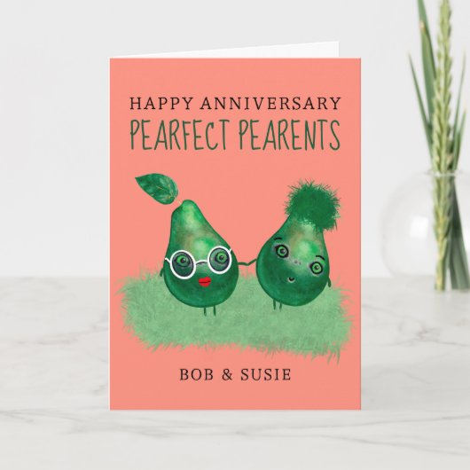 Perfekte Eltern zum Jahrestag Karte (Vorderseite)
