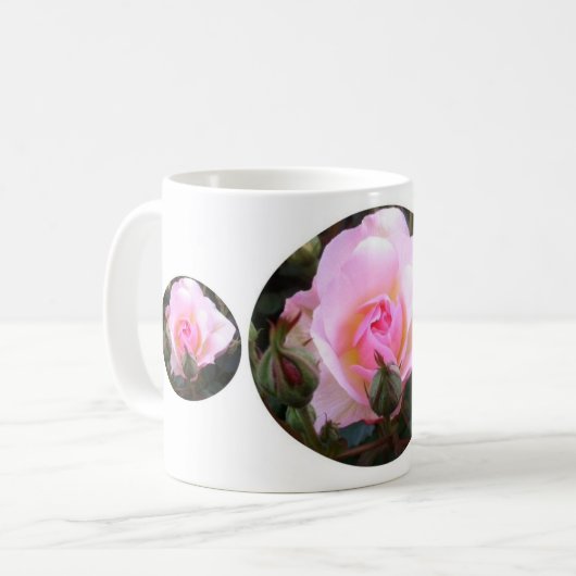 Perfekte englische Rose Kaffeetasse (Vorderseite Links)