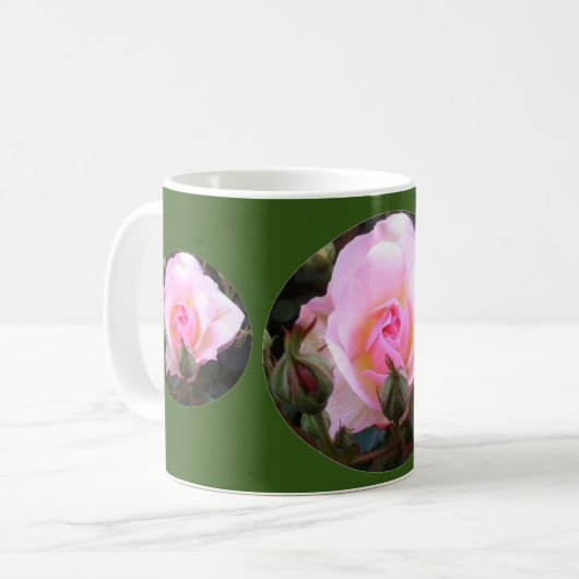 Perfekte englische Rose Kaffeetasse (Vorderseite Links)