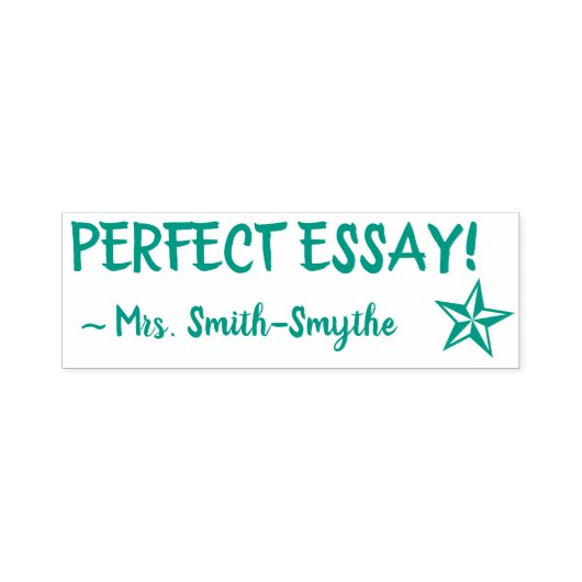 "PERFEKTE ESSAY!" Instructor Rubber Briefmarke Permastempel (Design)