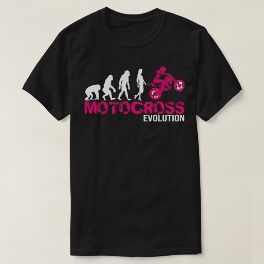 Perfekte Evolution für eine Motocross-Frauengesche T-Shirt (Design vorne)