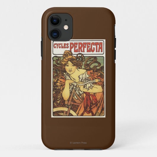 Perfekte Fahrräder mit Frau Werbeplakat Case-Mate iPhone Hülle (Rückseite)