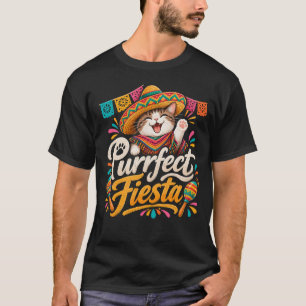 Perfekte Fiesta – Süße Katze im Sombrero T-Shirt