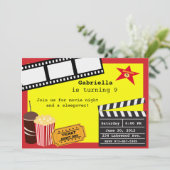 Perfekte Film-Nachteinladung Einladung (Stehend Vorderseite)