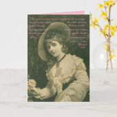 Perfekte Frau - Viktorianisches Zitat Karte (Gelbe Blume)