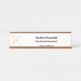 Perfekte/Friedliche Roségold-Schreibtischtafel Schreibtischnamensplakette