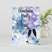 Perfekte, Funkelnd Weihnachtsfeier Einladung (Stehend Vorderseite)