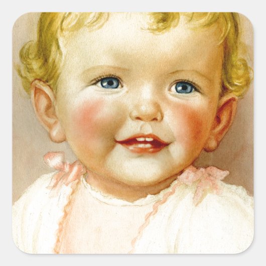 perfekte Geschenke für eine kleine Mädchengeburt! Quadratischer Aufkleber (Vorderseite)