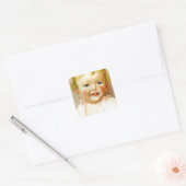 perfekte Geschenke für eine kleine Mädchengeburt! Quadratischer Aufkleber (Umschlag)