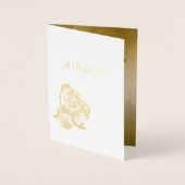 Perfekte Gold-Rose Folienkarte (Vorderseite)